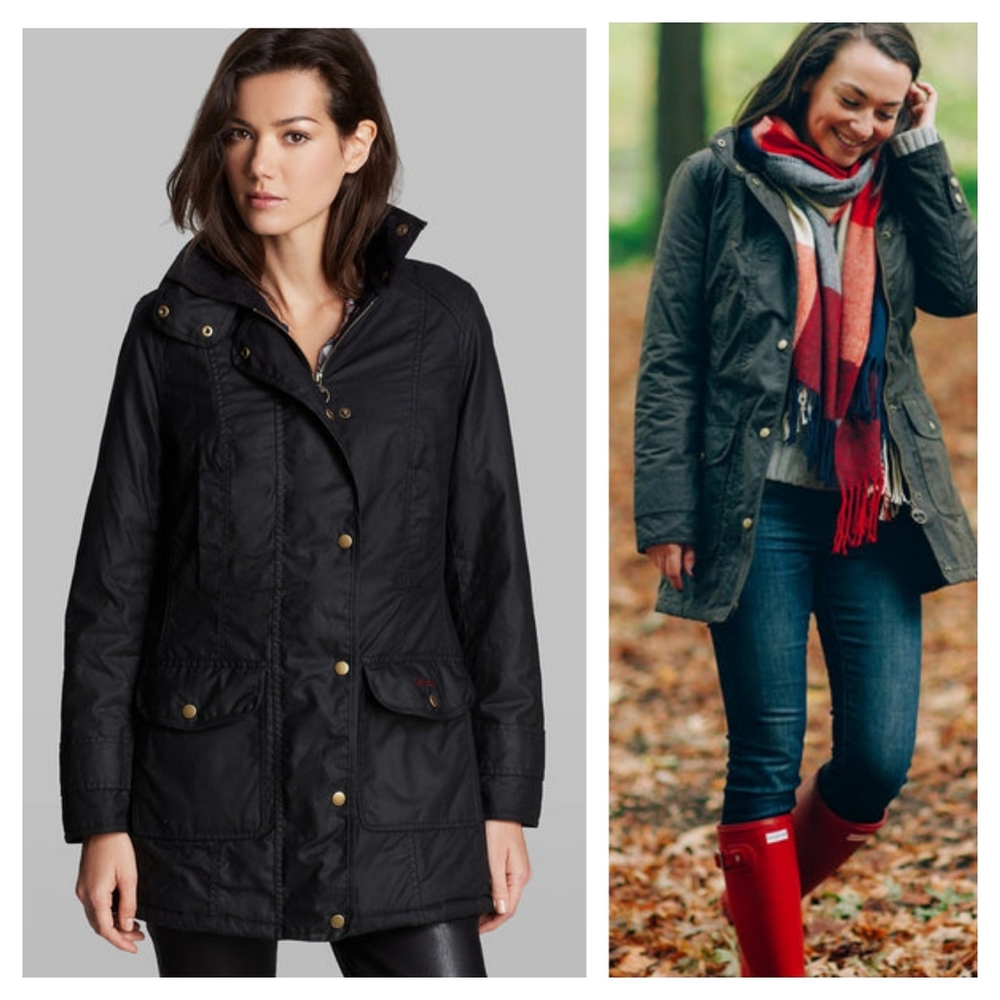 Barbour The Squire Waxed Jacket Size 8